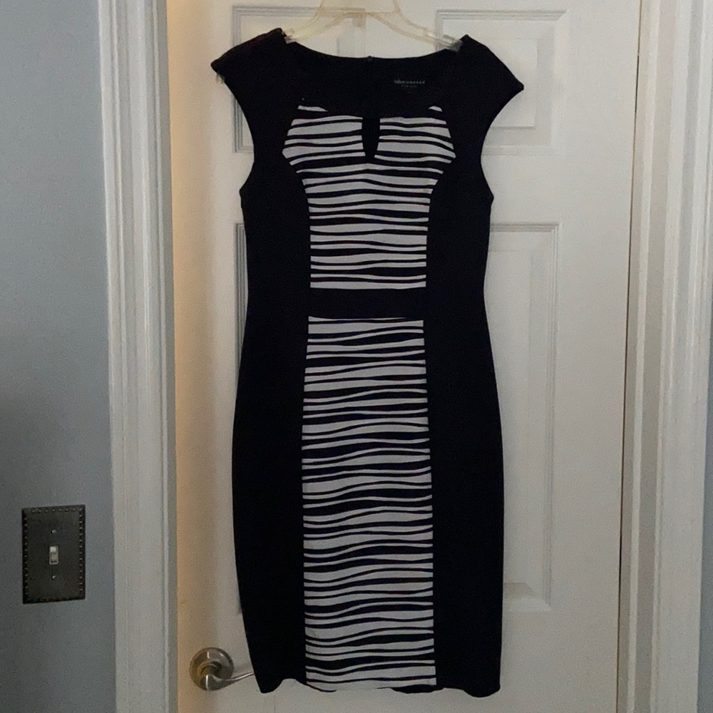 Blue and white scuba dress